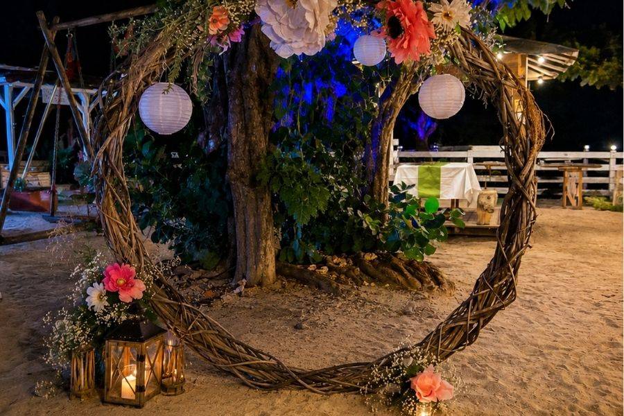 Arche ronde décoration mariage