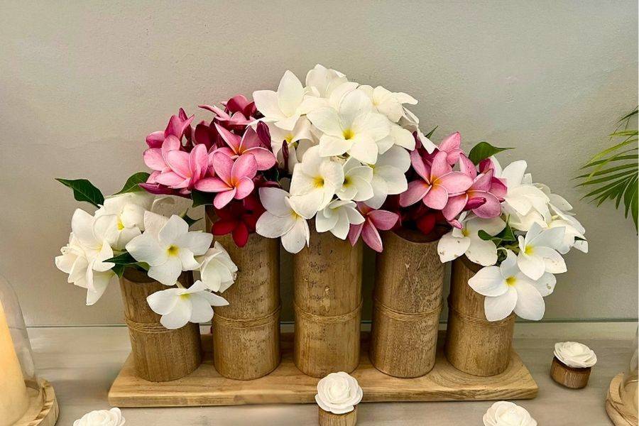 Composition florale bambou