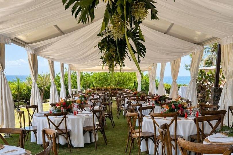 Déco espace repas mariage