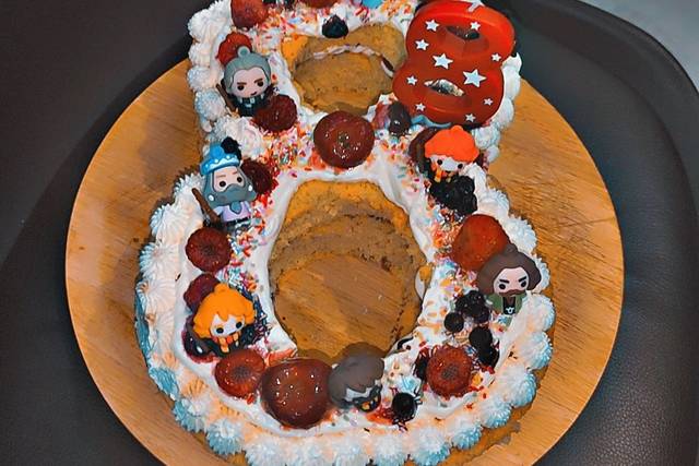 Number cake aux fruits rouges