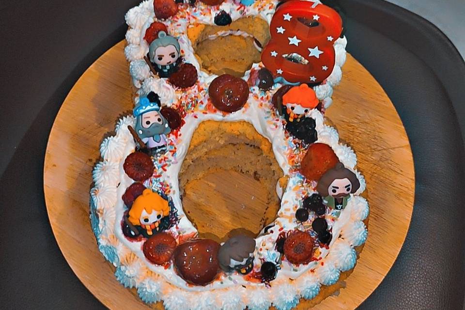 Number cake aux fruits rouges