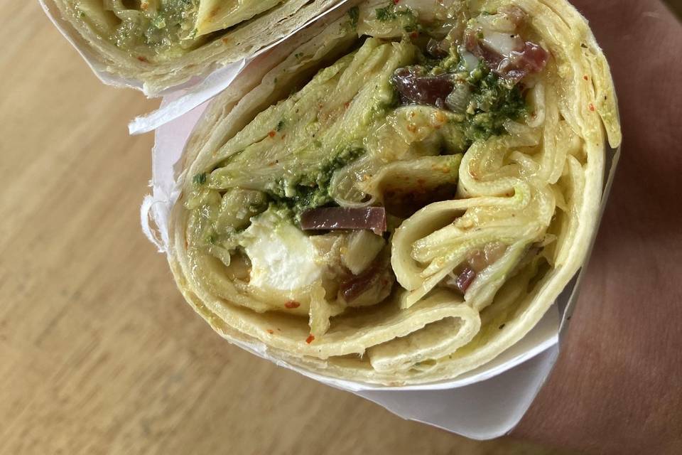 Wrap magret pesto courgette