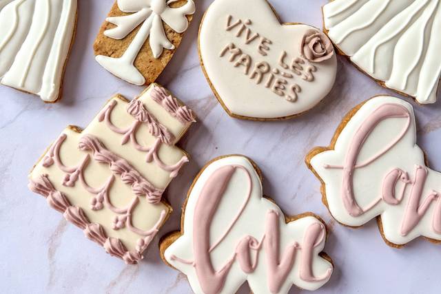 Biscuits décorés mariage