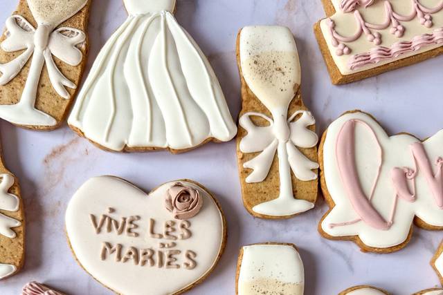 Biscuits mariage élégants