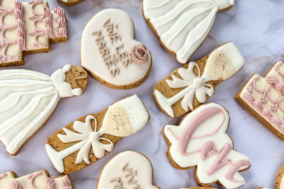 Biscuits thème mariage