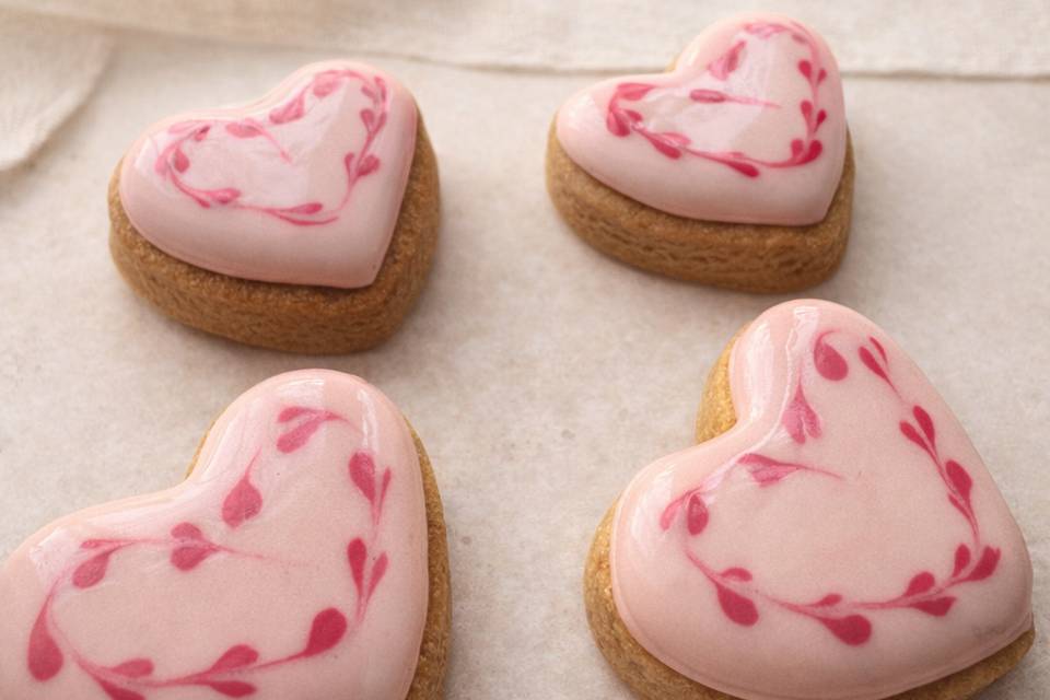 Biscuits cœur mariage