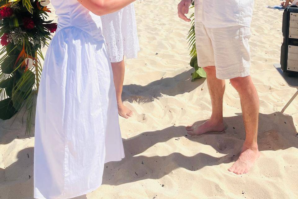 Ceremonie plage abel ceremony