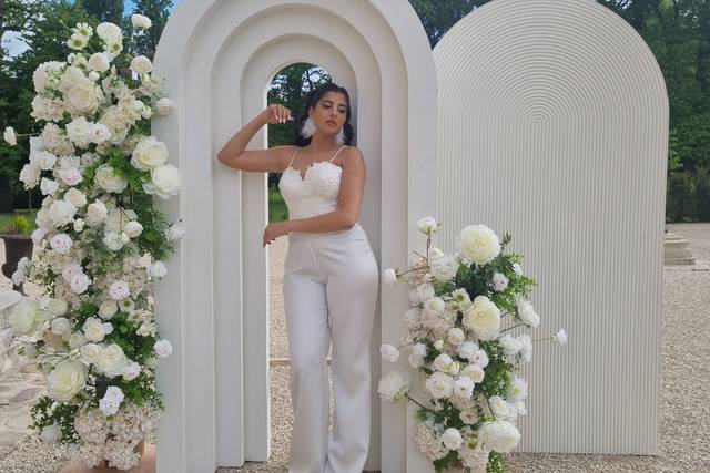 PhotoCall fleurs blanc