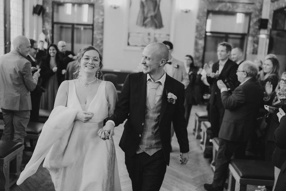 La joie d'un mariage civil