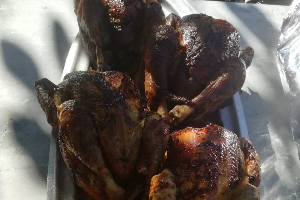 Poulet à la broche