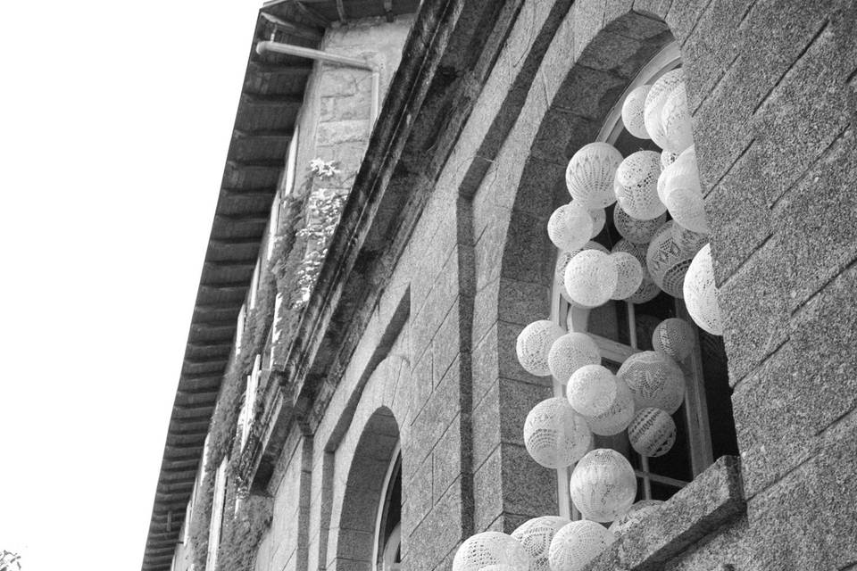 Décor ballons dentelle