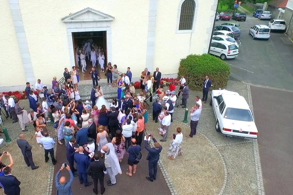 Sortie église drone