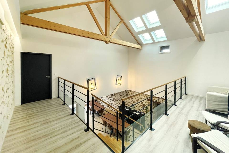 Pièce de vie du premier gîte
