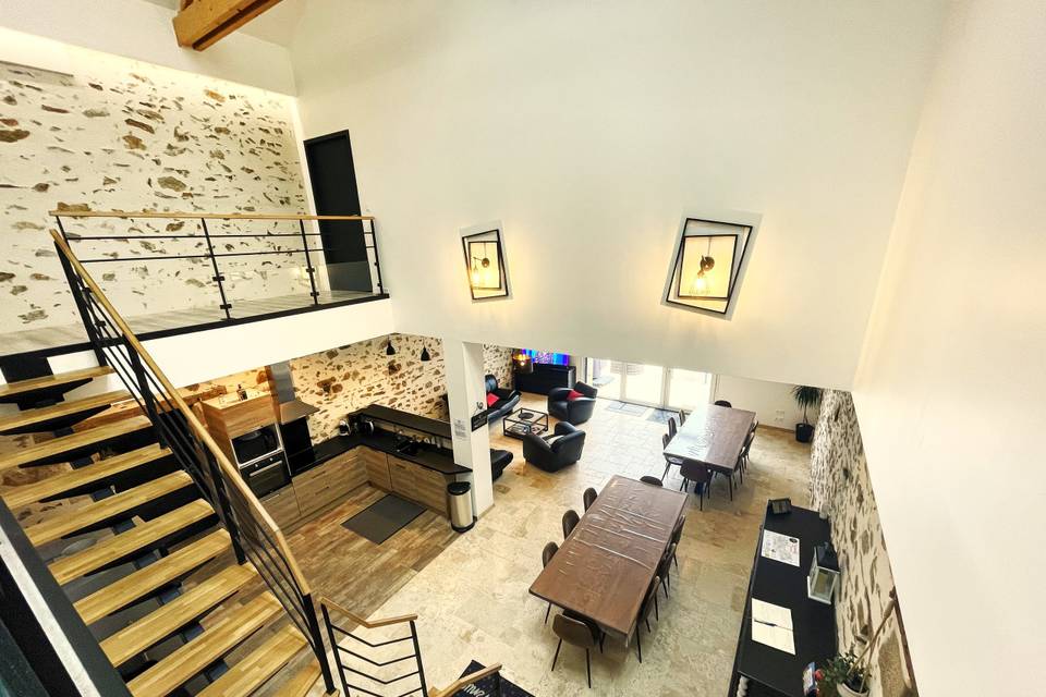 Pièce de vie du premier gîte