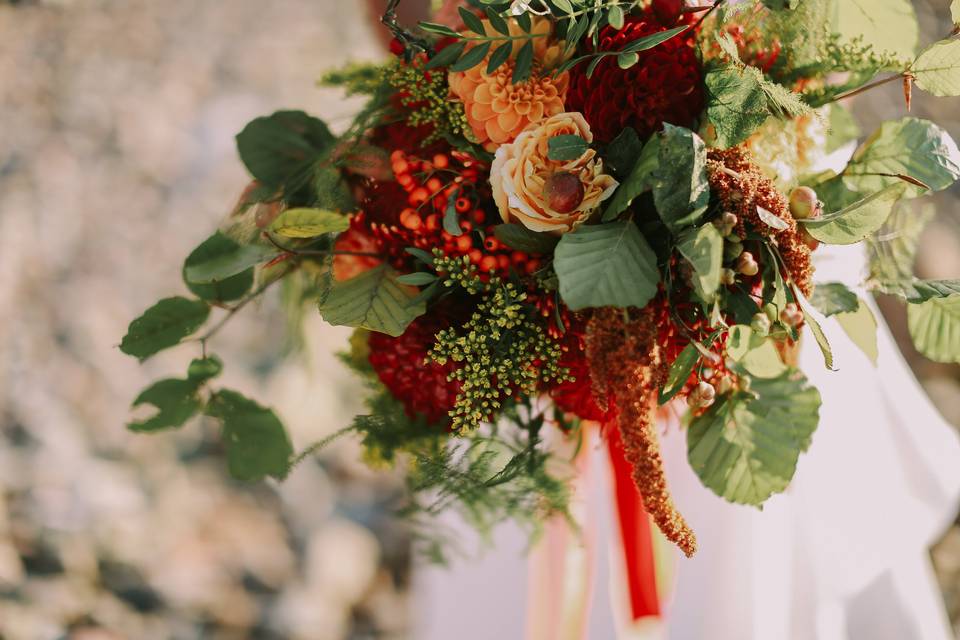 Bouquet mariée bleu