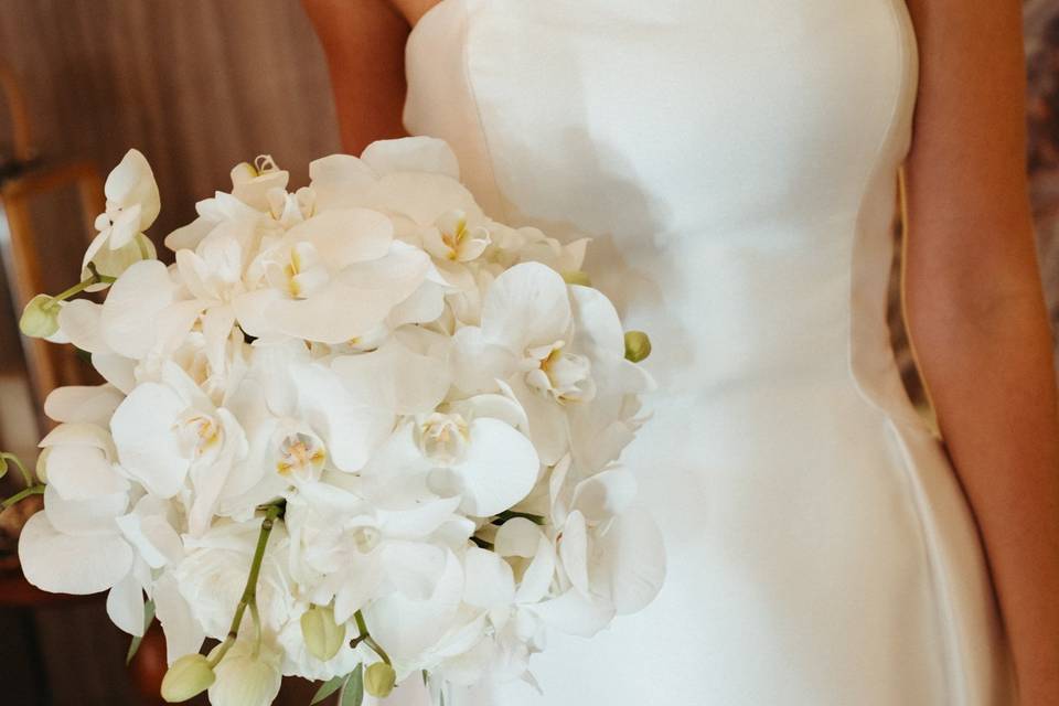 Mariée avec bouquet