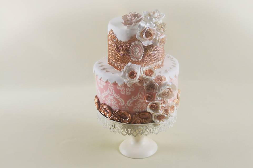 Wedding cake shabby chic