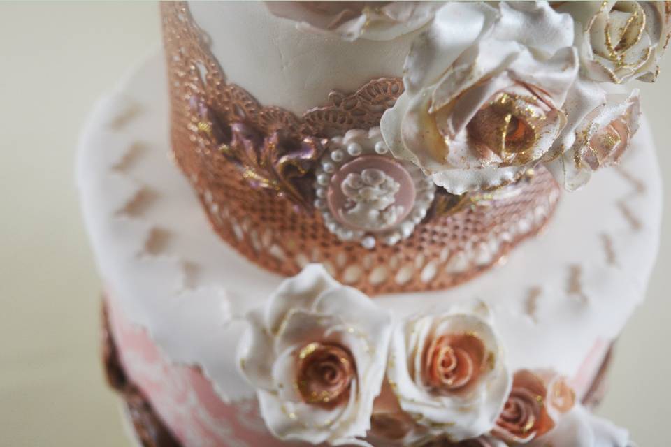 Wedding cake shabby chic