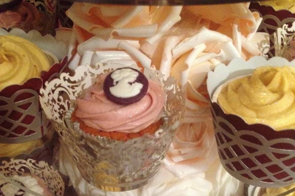 Cupcakes rose/framboie et mang