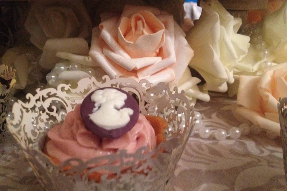 Cupcake rose/framboise