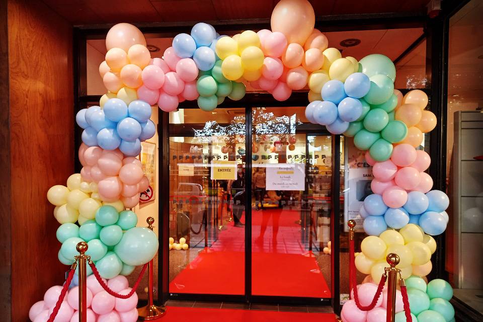 Arche ballons multicolores