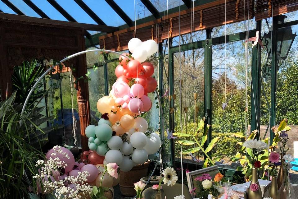 Arche de ballons pastel