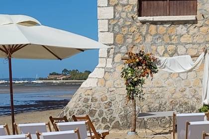 La plage devant la villa à Lan