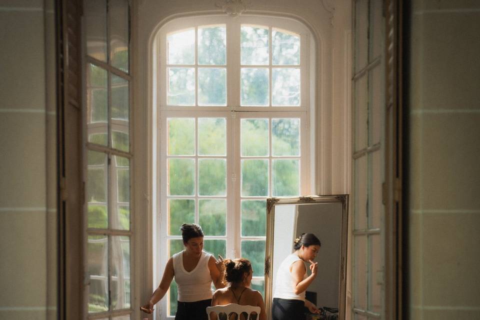 Séance maquillage