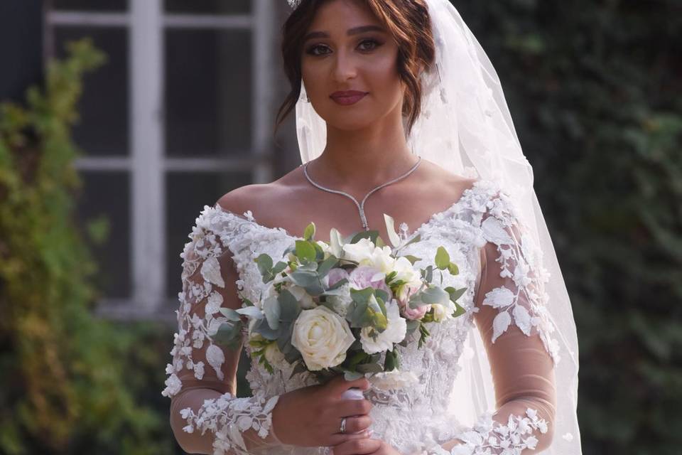 Mariée + bouquet