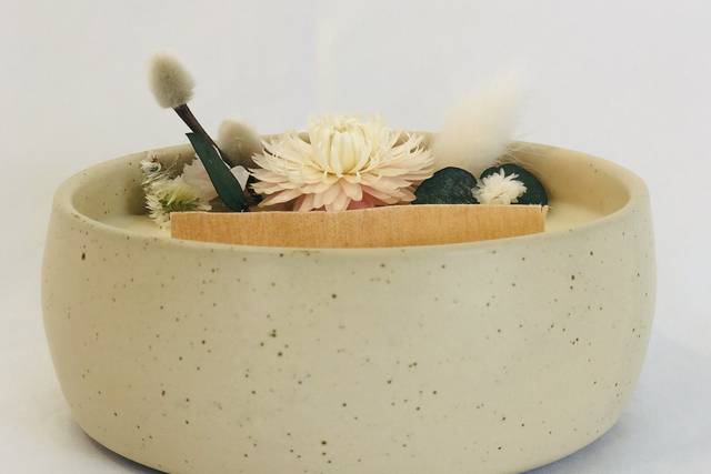 Bougie fleurie personnalisable