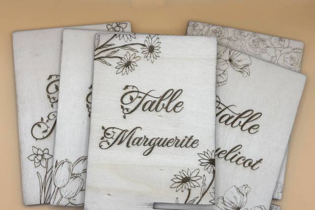 Marque table personnalisés