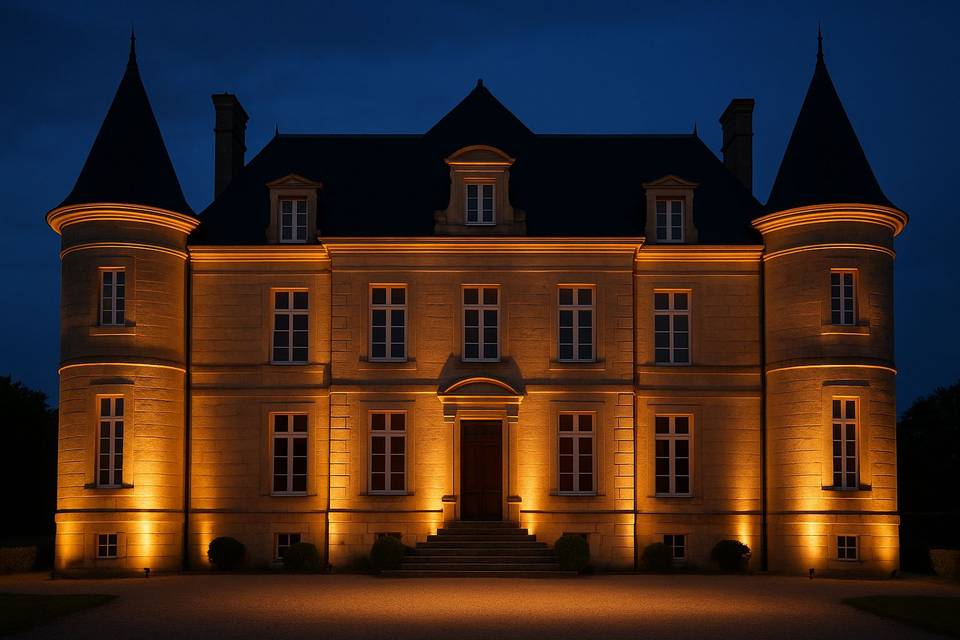 Eclairage façade chateau