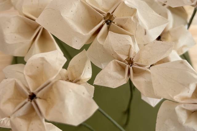 Fleurs en origami
