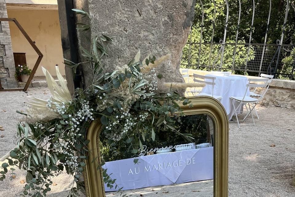 Miroir de Bienvenue au Mariage