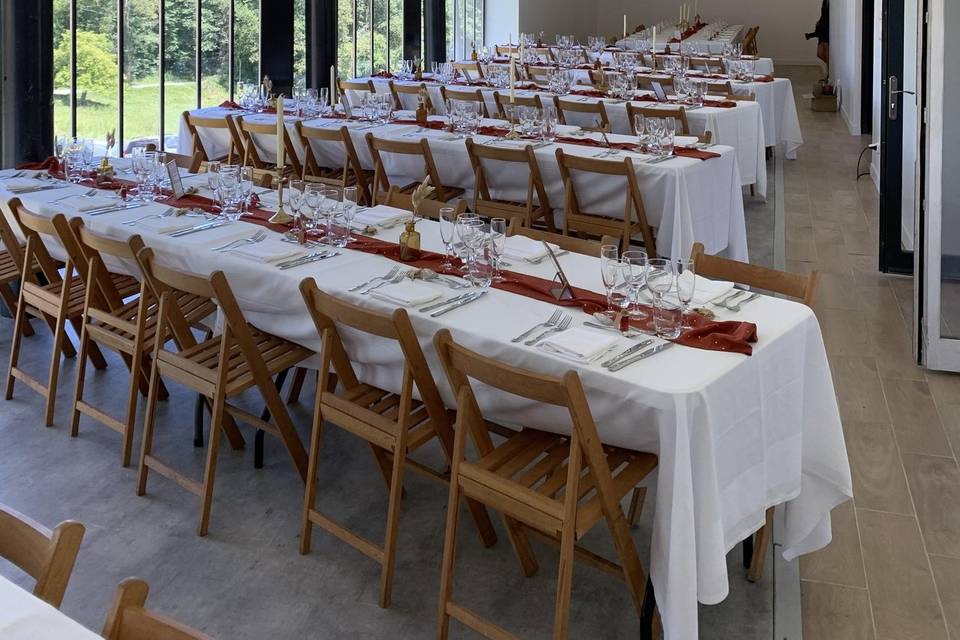 Verrière tables en long