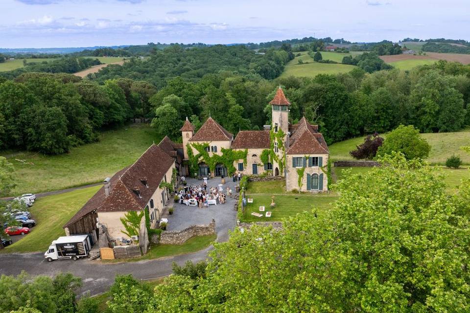 Vue de haut et campagne