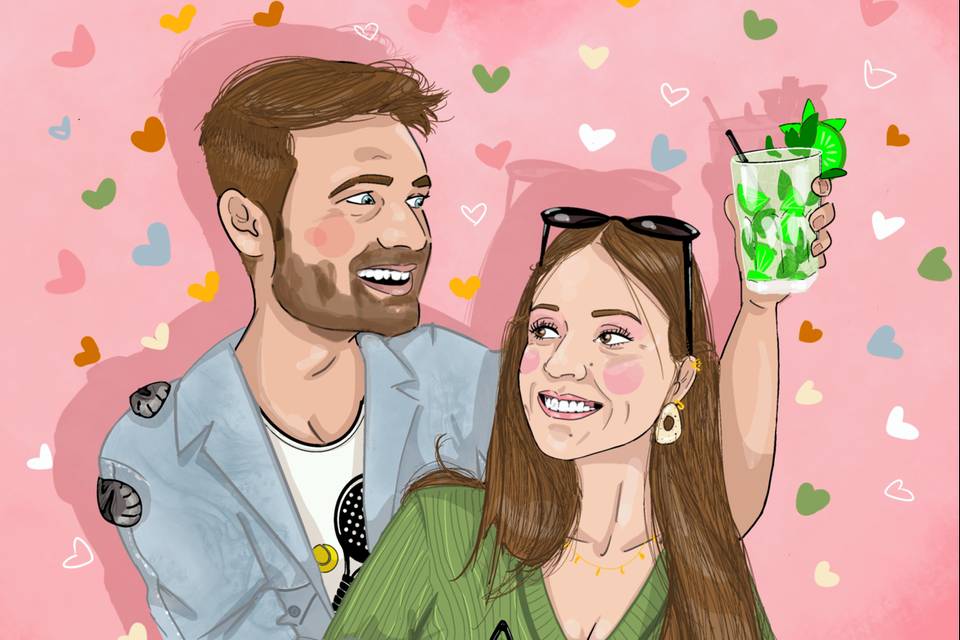 Portraits Illustrés de Couple