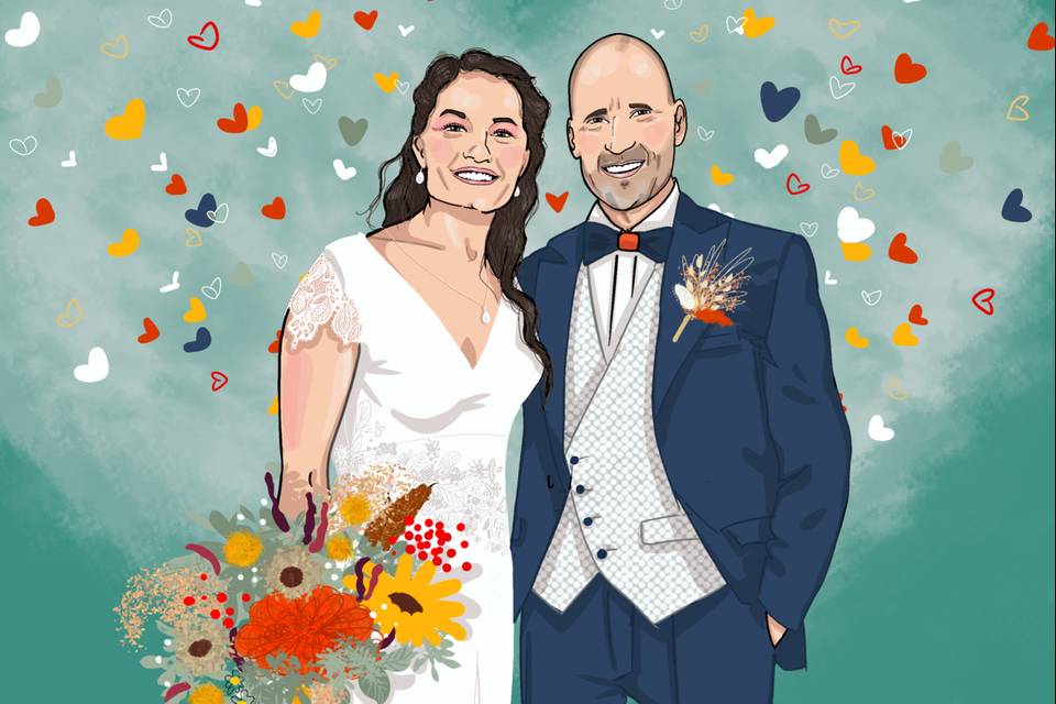 Portraits Illustrés de Couple