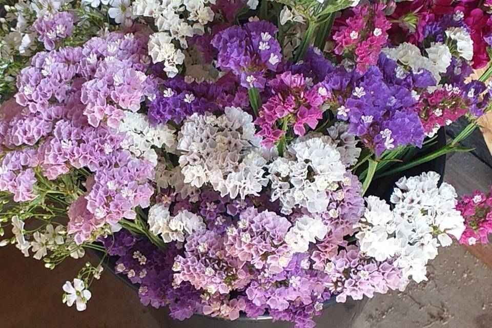 Seau fleuri printanier