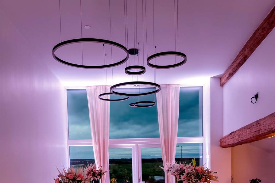 Salle de réception avec vue