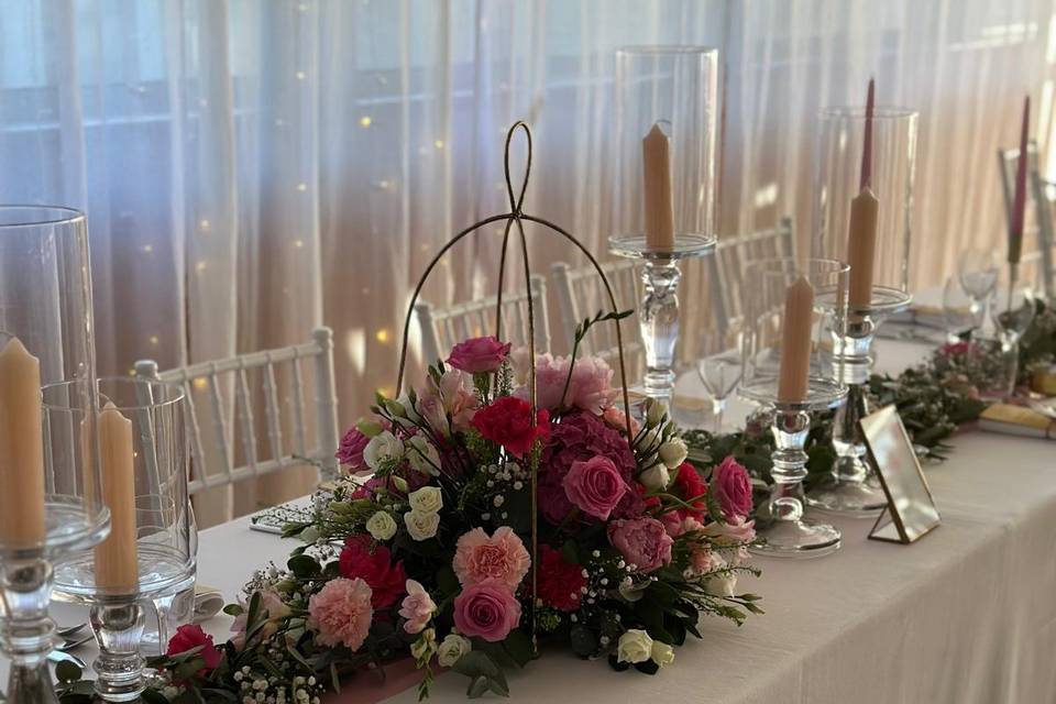 Salle de mariage romantique