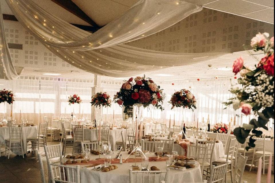 Salle de mariage romantique