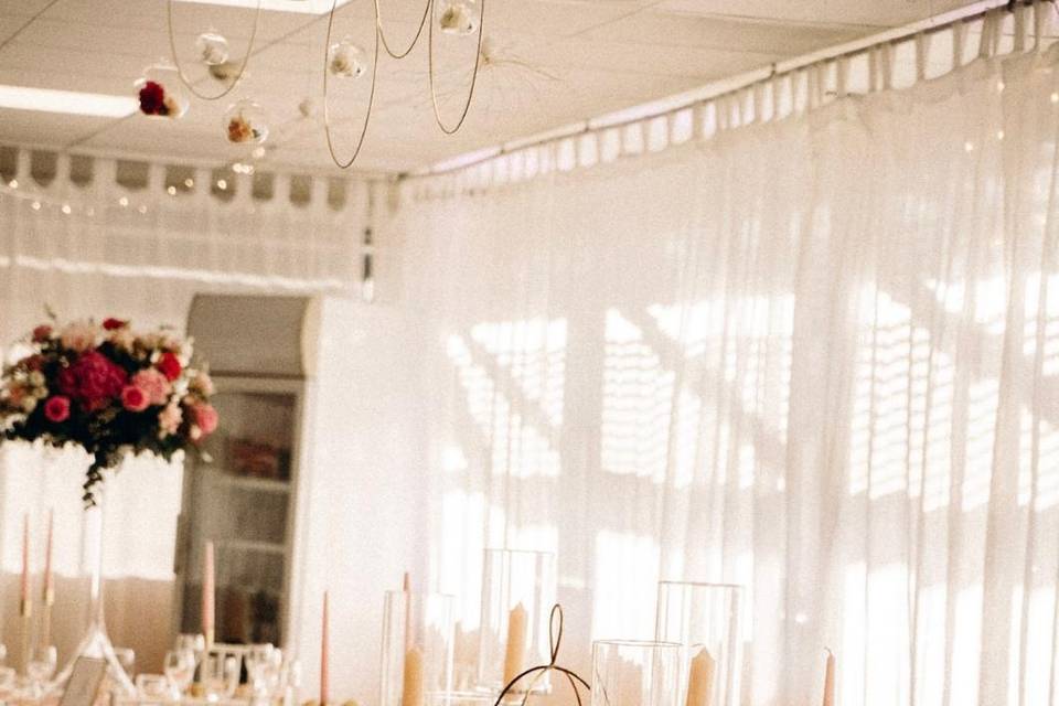 Salle de mariage romantique