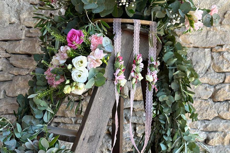 Ambiance rose fuchsia et blanc