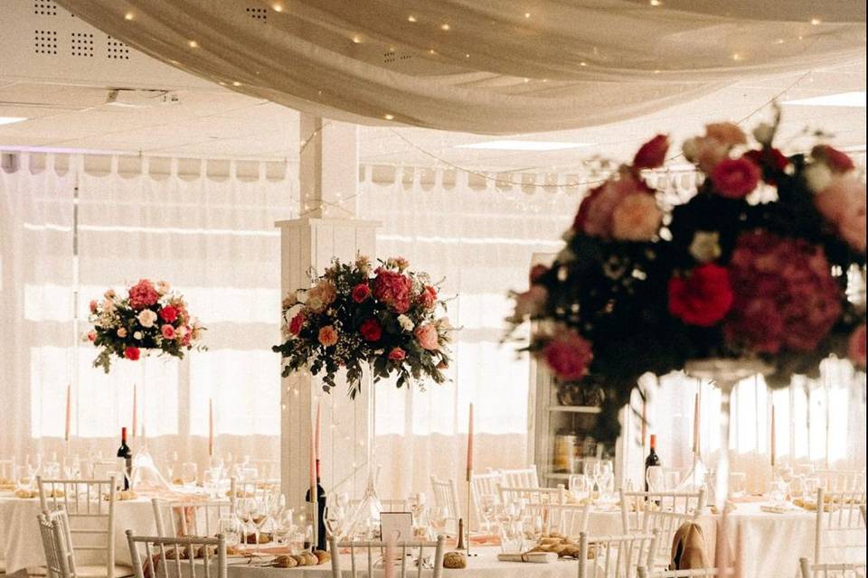 Salle de mariage romantique