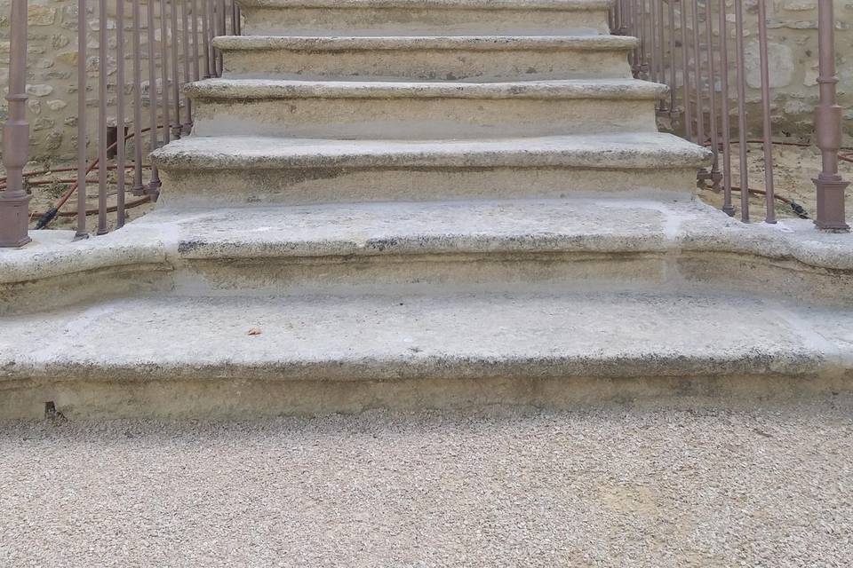 Escalier terrasse côté ouest