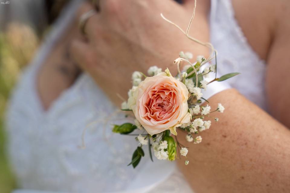 Bracelet de satin fleur fraich