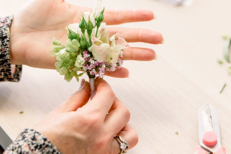 Boutonnière marié ou témoin