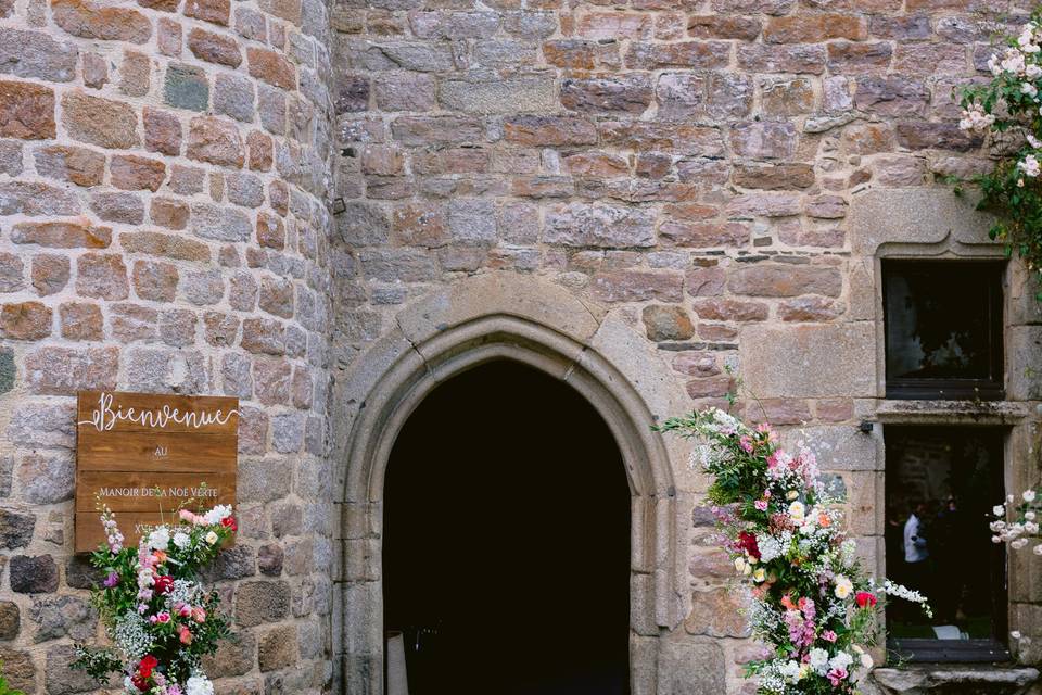 Décoration florale d'entrée