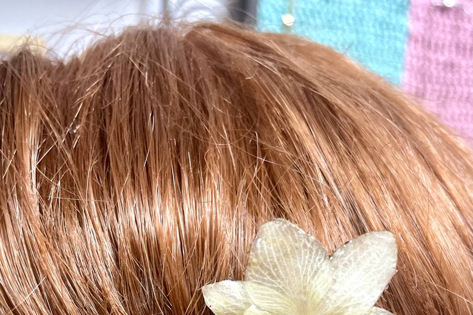 Barrette mini orchidée